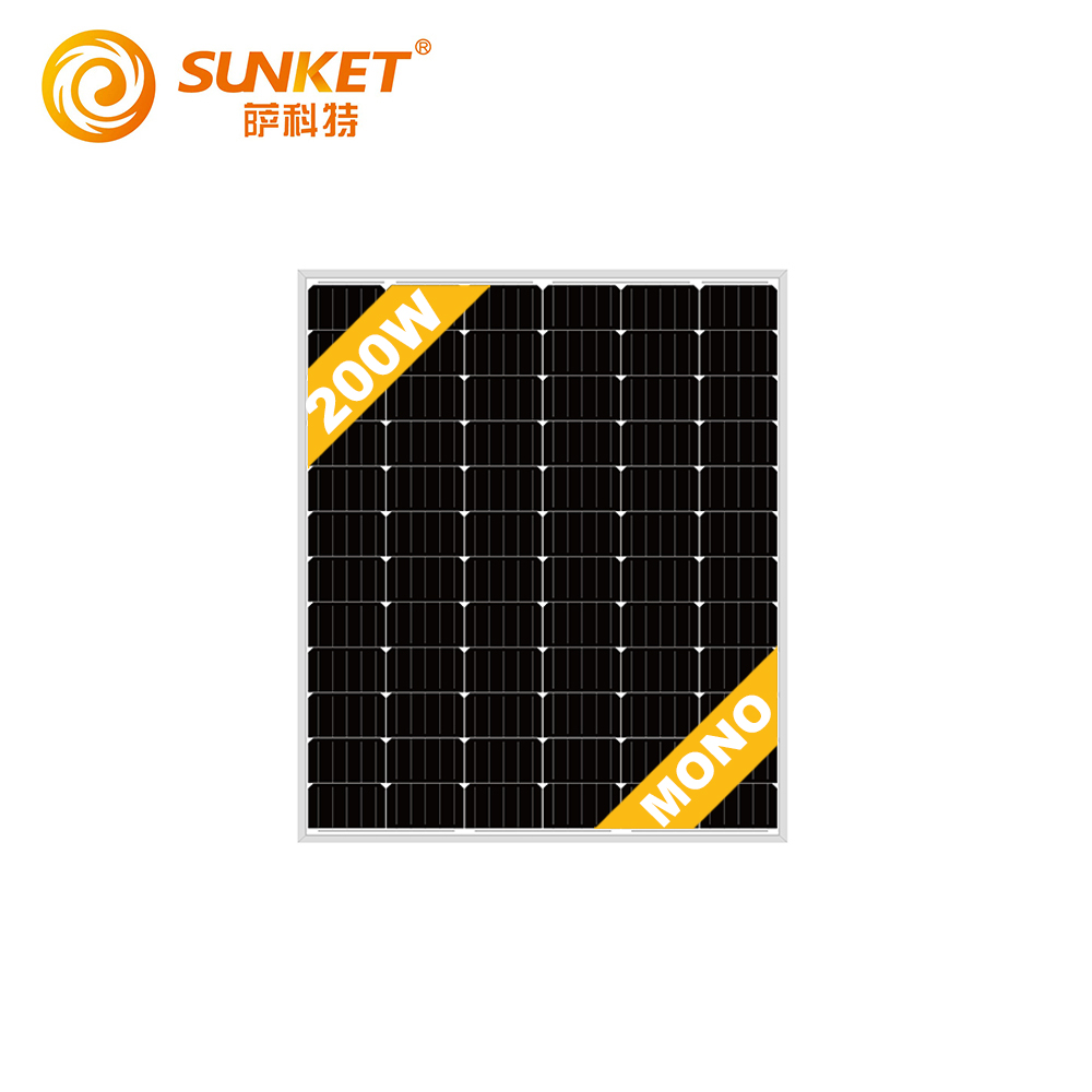 Panel solar 200W 12V Célula de panel mono material