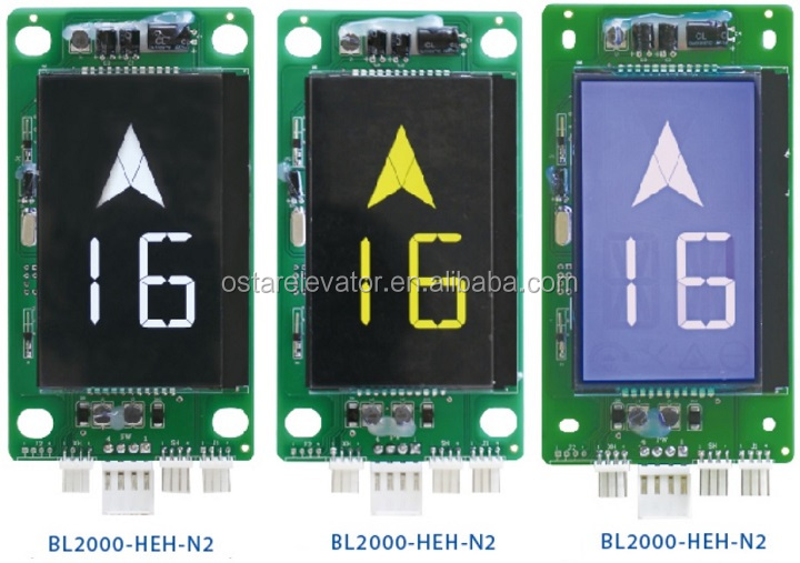 Segmented LED display board for blue light control system elevator parts