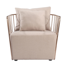 Nordic metal online celebrity style gold iron armchair