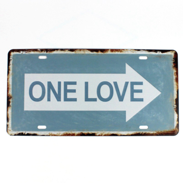 Custom Personalized Metal Embossing Logo License Plate