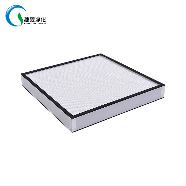 OEM Aluminum/Galvanized/Stainless Steel Frame H13/H14/U15/U16 Mini Pleated HEPA Glass Fiber Filter