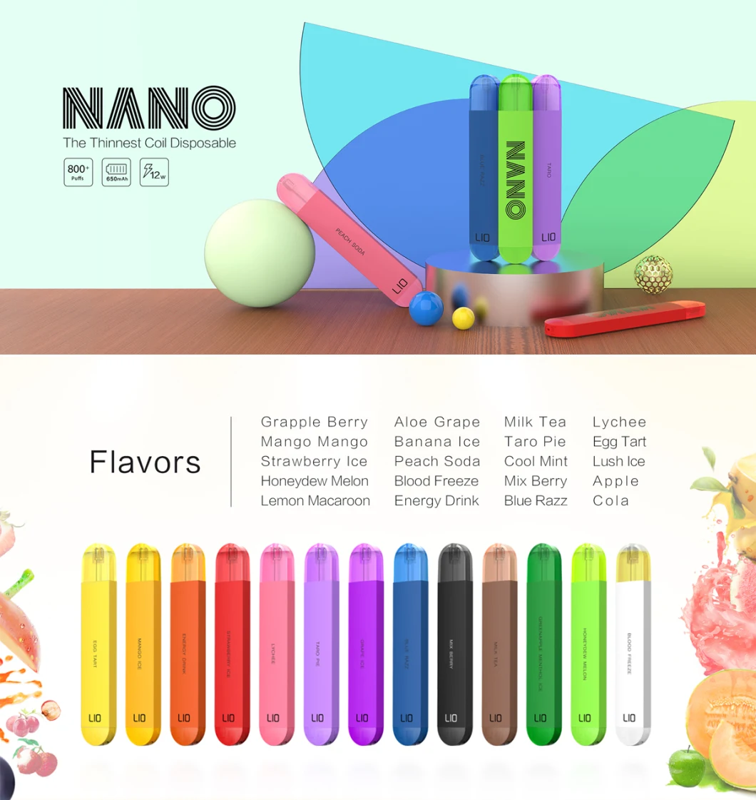 Soft Touch Vape Refilled Disposable Vape E Cigarettes ODM Vape Electronic Cigarette Pod Lio Nano 600 Puff Bar Vape Pen Kitchen Vape