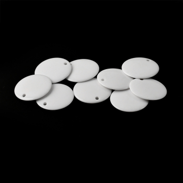 Natural White Agate Round Flat Back Cut Gemstone