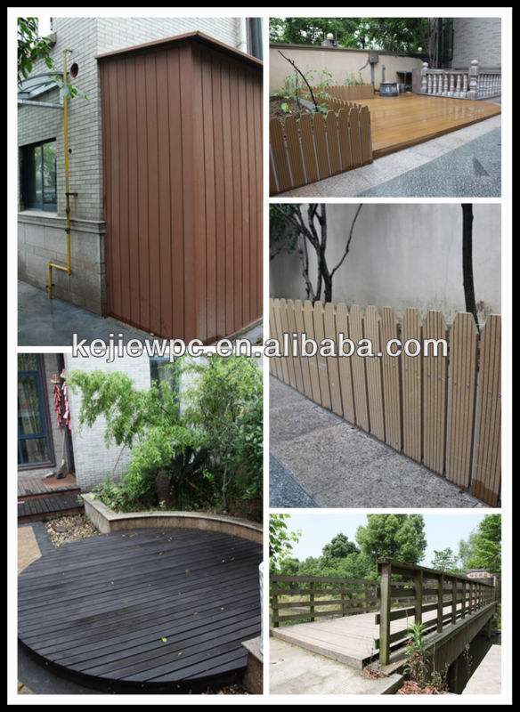 Outdoor Wood Grain WPC Garden Fence Garden Composite Fence Cheapest DIY WPC Fence