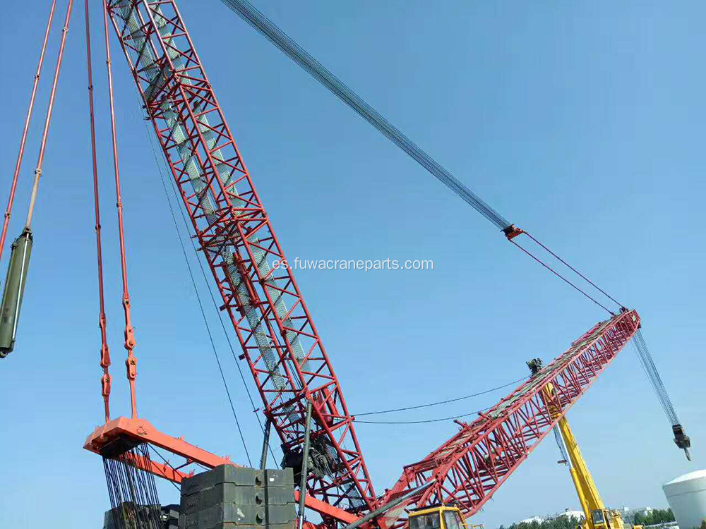 Grúa torre móvil con soporte de carga pesada