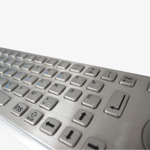 Customized layout industrial keyboard Metal keyboard with trackball