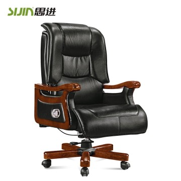 Office executive leather chair, swivel office leather chair,wooden office chair