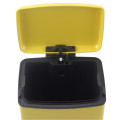 Yellow Stainless Steel Step Trash Can with Bucket