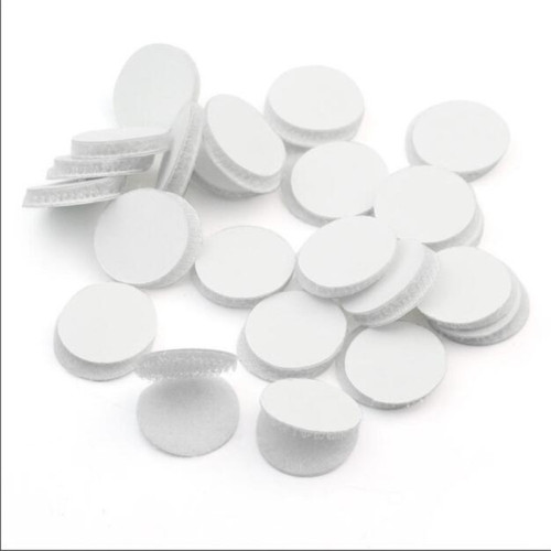 Round self adhesive Velcro hook loop coins
