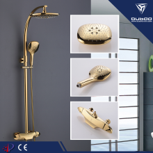 Golden Three Ways Bath Shower Faucet Set