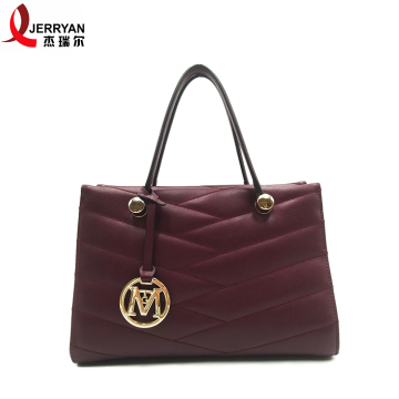 Red Genuine Leather Handbag Shopper Tote Bags