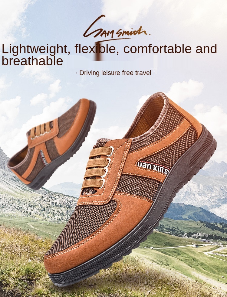 Business Anti-slip soft-soled men's cloth shoes comfortable breathable casual sandals, men's lightweight sneakers Walking shoes