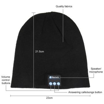 Музыкальная вязаная шапка с беспроводной Bluetooth-гарнитурой Beanie Headset