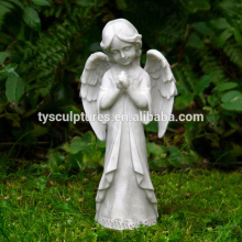 Indoor or outdoor wholesale stone lovely praying little angel model figurines statues