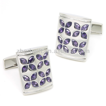 promotional gift mens cufflinks crystal square