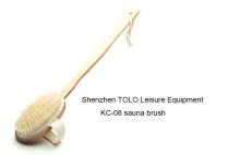 Sauna Room Accessories , Sauna Brushes Wooden Handle For The Body In The Sauna