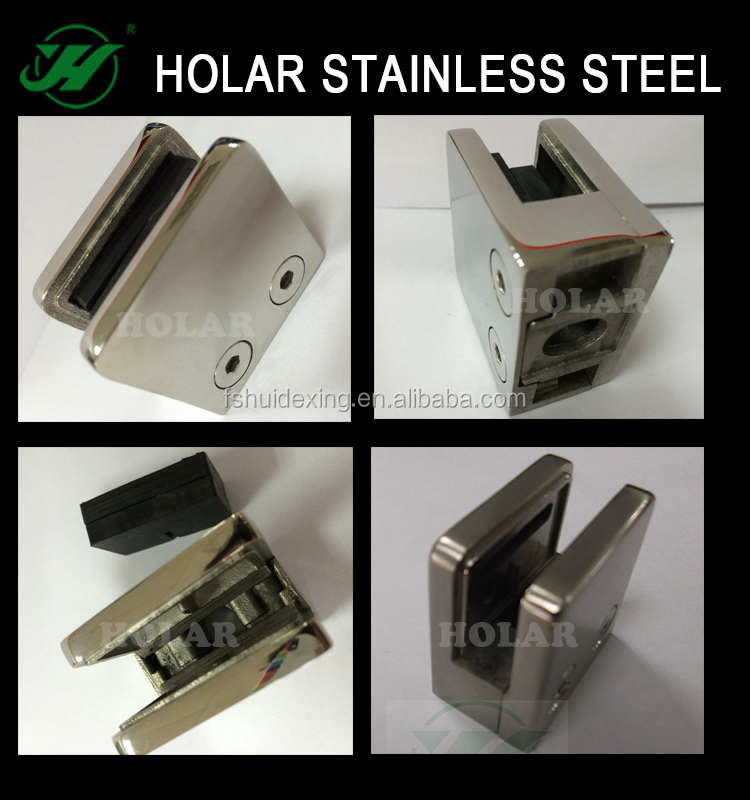 Stainless steel glass clamps for stairs handrail