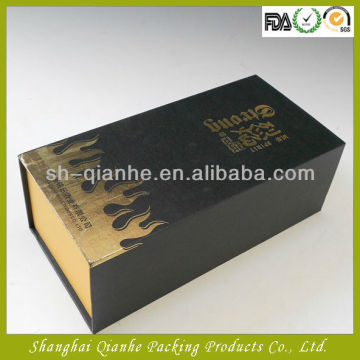 Black wine box for packaging,wine box packaging