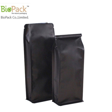 Bolsa de café de plástico ecológica con cierre de cremallera compostable y fabricante de válvula de China