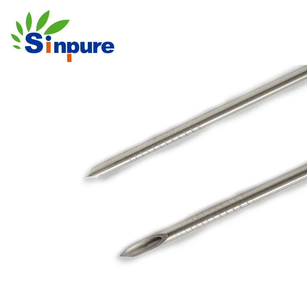 Stainless Steel Double Lumen Needle Oocytes Pick up Needle