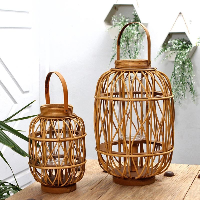 Specialized Design Handmade Decorative Wood Candle Holder Lanterns