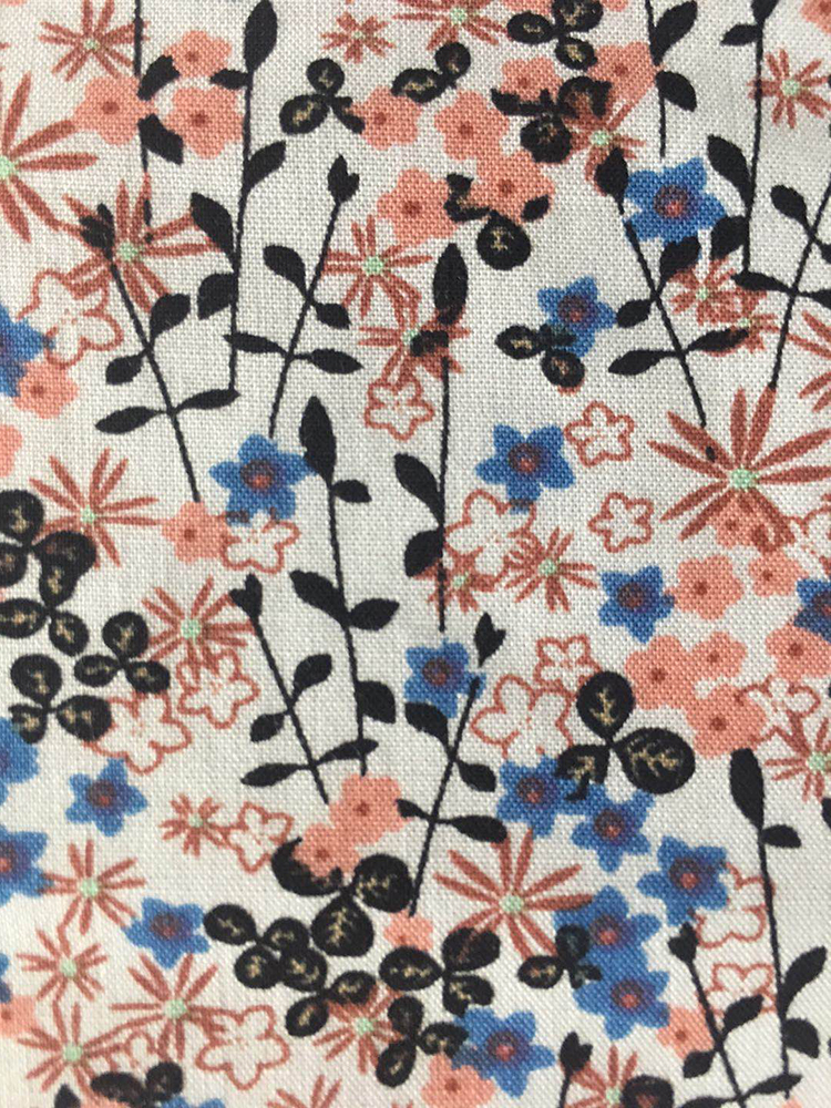 Flower Design Rayon Poplin shuttle 45S Printing Fabric