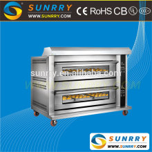 High efficiency electric double decks bakery deck oven