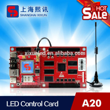 Outdoor/indoor full color led display control card can display graphic support 3G communications