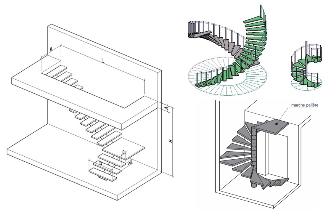 China indoor solid rubber wood curved staircases