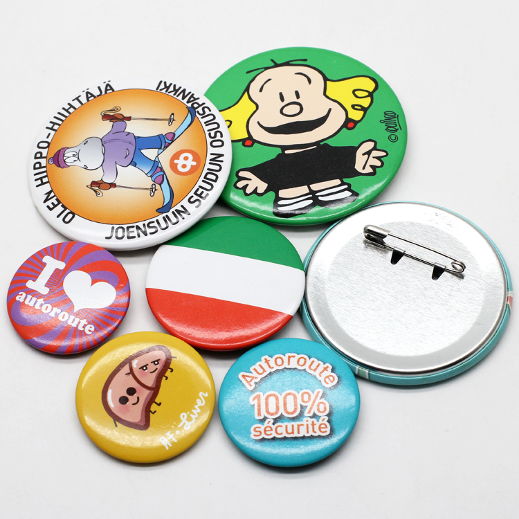 Button Badge Maker Wholesale Custom 58Mm Printed Design Logo Blank Plastic Magnetic Pins Round Tin Button Badge