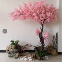 Big Artificial Cherry Blossom Plant - Faux Silk Pink and White Cherry Blossom Tree for Wedding Decoration