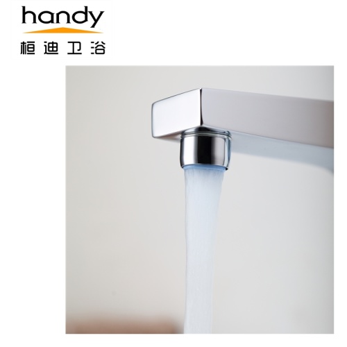 Square Type Touch Switch Delay Action Pillar Faucet