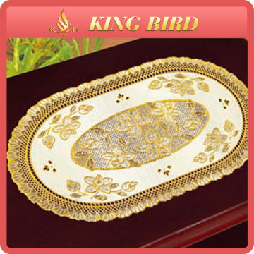 Chines wholesale cheap golden oval vinyl placemats