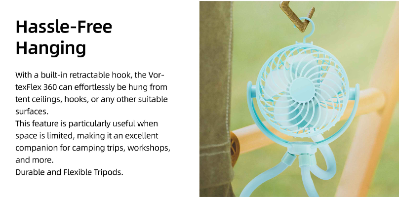 Flexible Tripod Clip pram Fan Rechargeable Portable Mini Usb Octopus Baby Stroller Fan Multi-function fan
