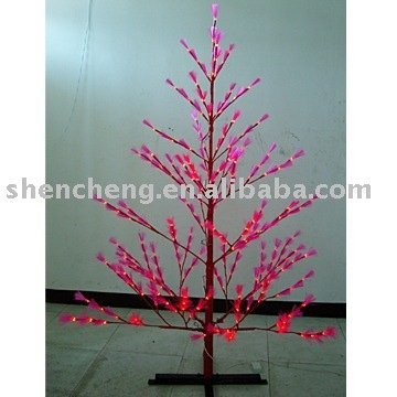 led tree light with optical fiber decorative covers