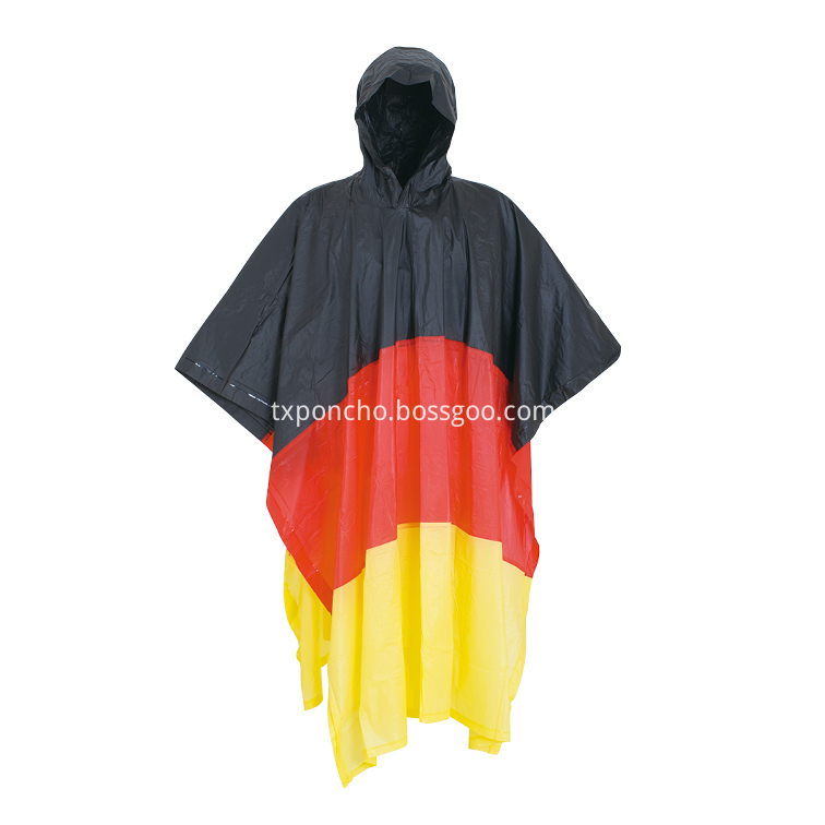 germany flag pvc rain poncho