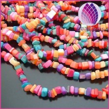 5-7mm colorful natural dyed shell chip beads