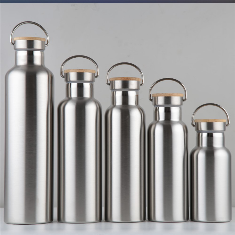 Double Wall Stainless Steel Insulated Outdoor 500ml Water Bottle Wine Beer Growler