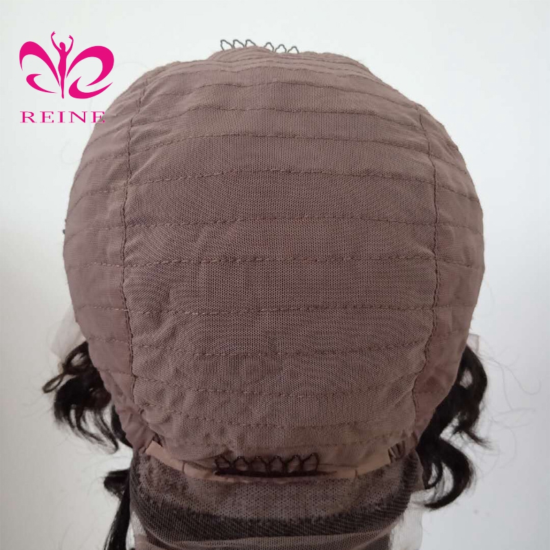 REINE Fashion Brazilian virgin Curly Short Pixie Human Hair Lace Frontal Wig For Black Women