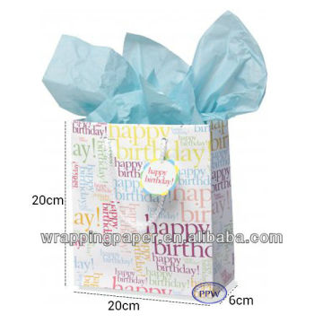 Fashionable birthday paper bag gifts packaging