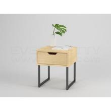Hostel Furniture Bedroom Wooden Nightstand with One Drawer