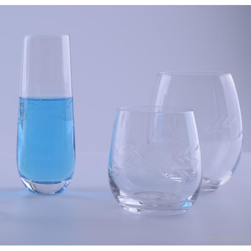 Aangepaste gegraveerde patroon waterglas set van 6 &quot;