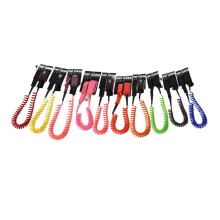 Coiled Flexible Quick Release Premium TUP Leg Rope Leash for Surf Safety