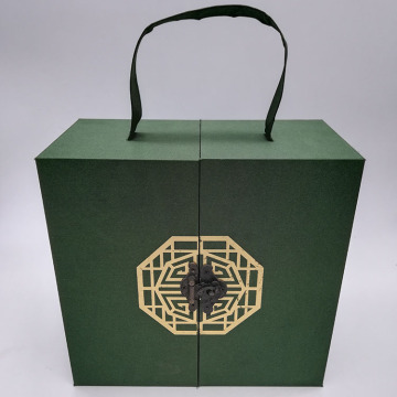 Luxury Custom Green Two Pieces Gift Box