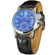 winner day date design men watch with sub-dial