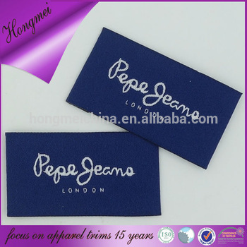 Fabric material customized made in china labels tags