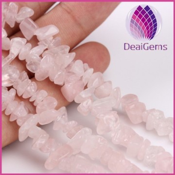 2015 wholesale Natural rose quartz chips beads for making jewelry