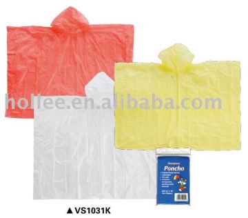 pvc poncho rain gear