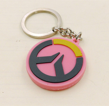 Promotional Round Shape PVC Keyring