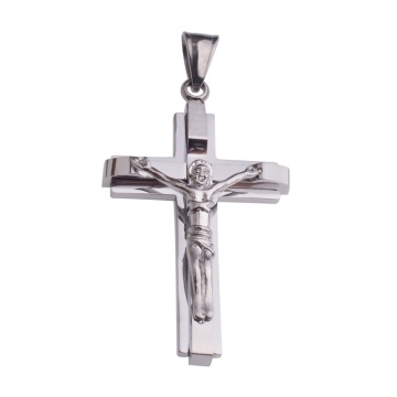 Stainless Steel Cross Pendant Necklaces for Men Women Simple Jewelry Set Gifts Gold Silver Black Tone